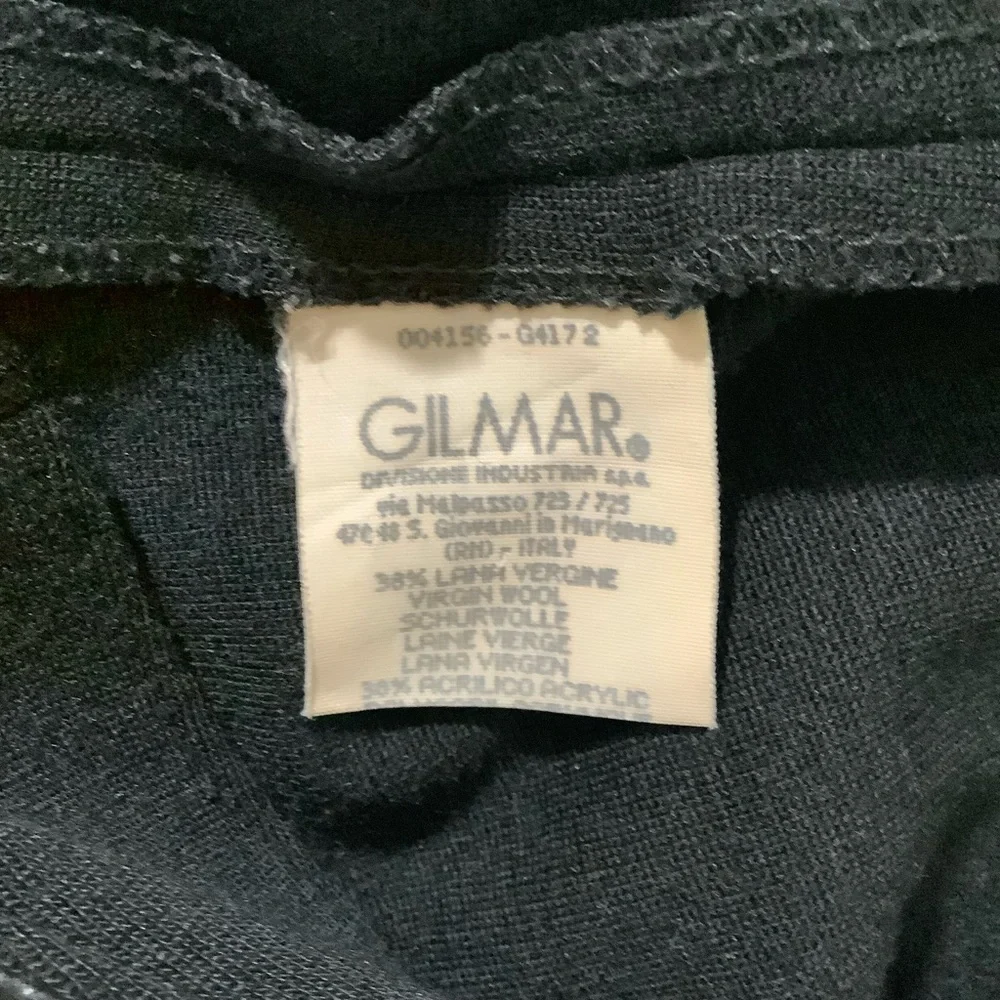 Iceberg Women's Wool Blend Black Leather Trim Trouser Pants EU 42 - Picture 6 of 7